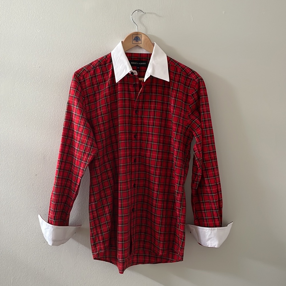 Haight & Ashbury Men’s Contrast Collar long sleeves Shirt Size 3/M New